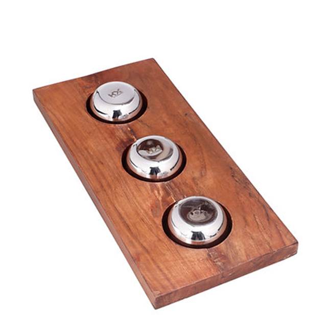 Prep Station 3 Piece Round Condiment Server