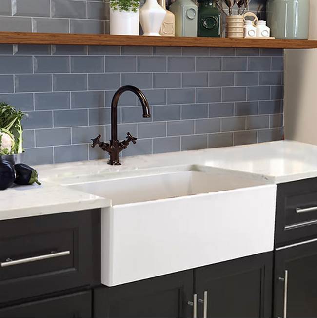 30 Inch Fireclay Farmhouse Kitchen Sink T-Fcfs20