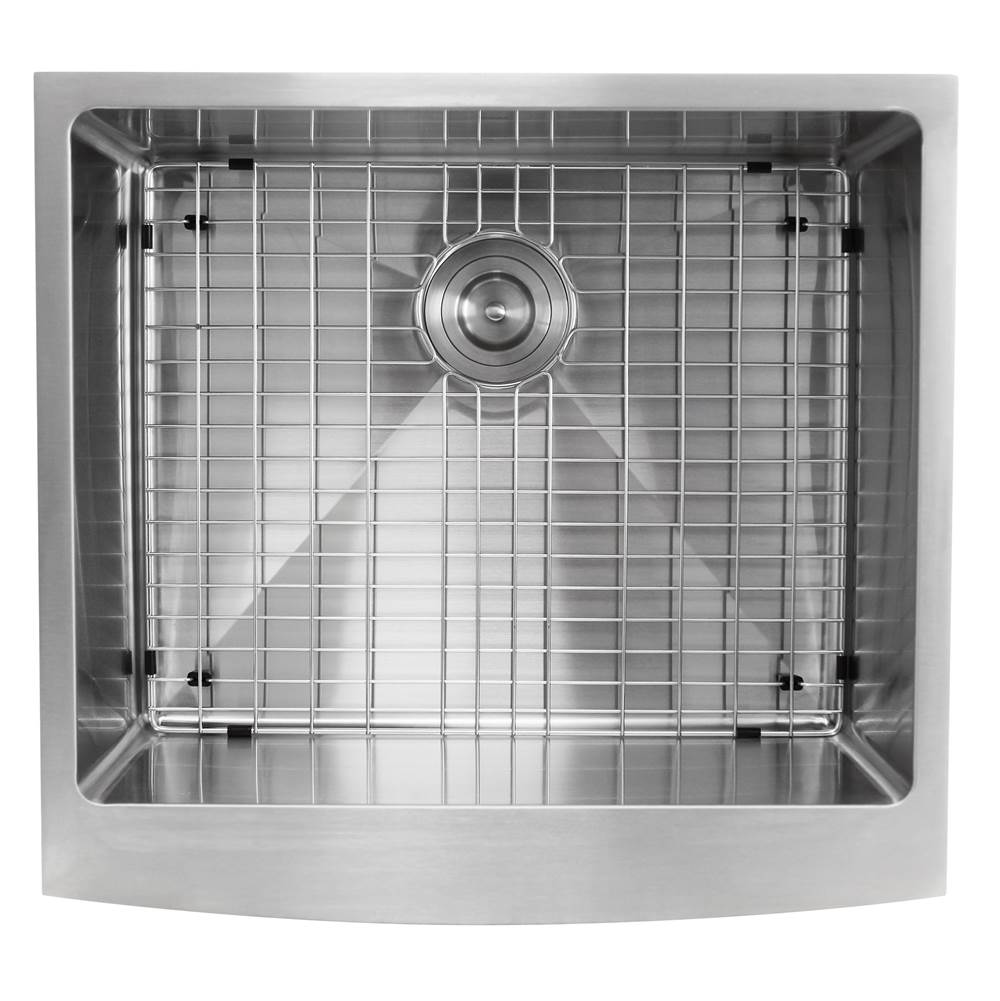 Apron2420SR-16 - 24 Inch Pro Series Single Bowl Farmhouse Apron Front Stainless Steel Kitchen Sink