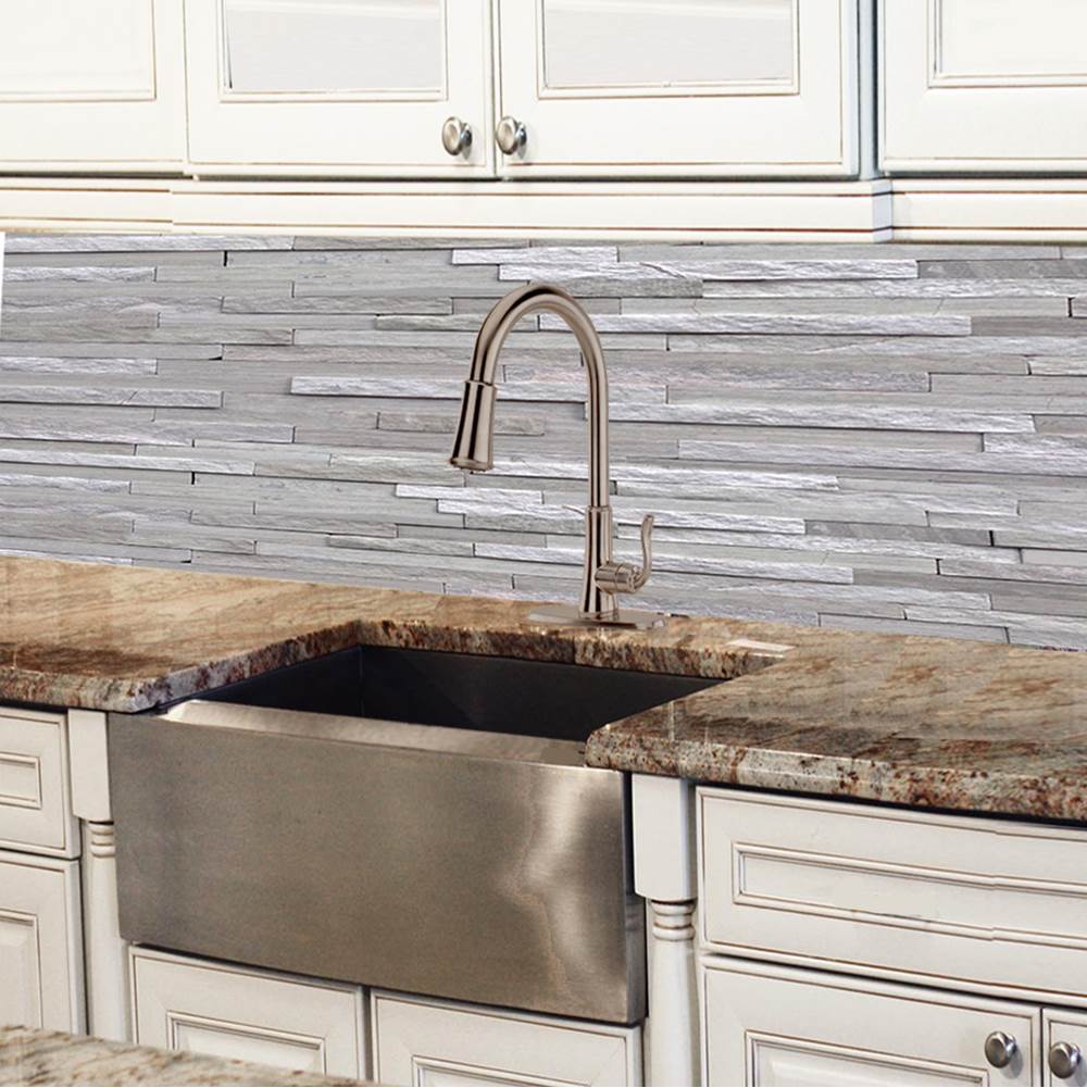 Apron2420SR-16 - 24 Inch Pro Series Single Bowl Farmhouse Apron Front Stainless Steel Kitchen Sink