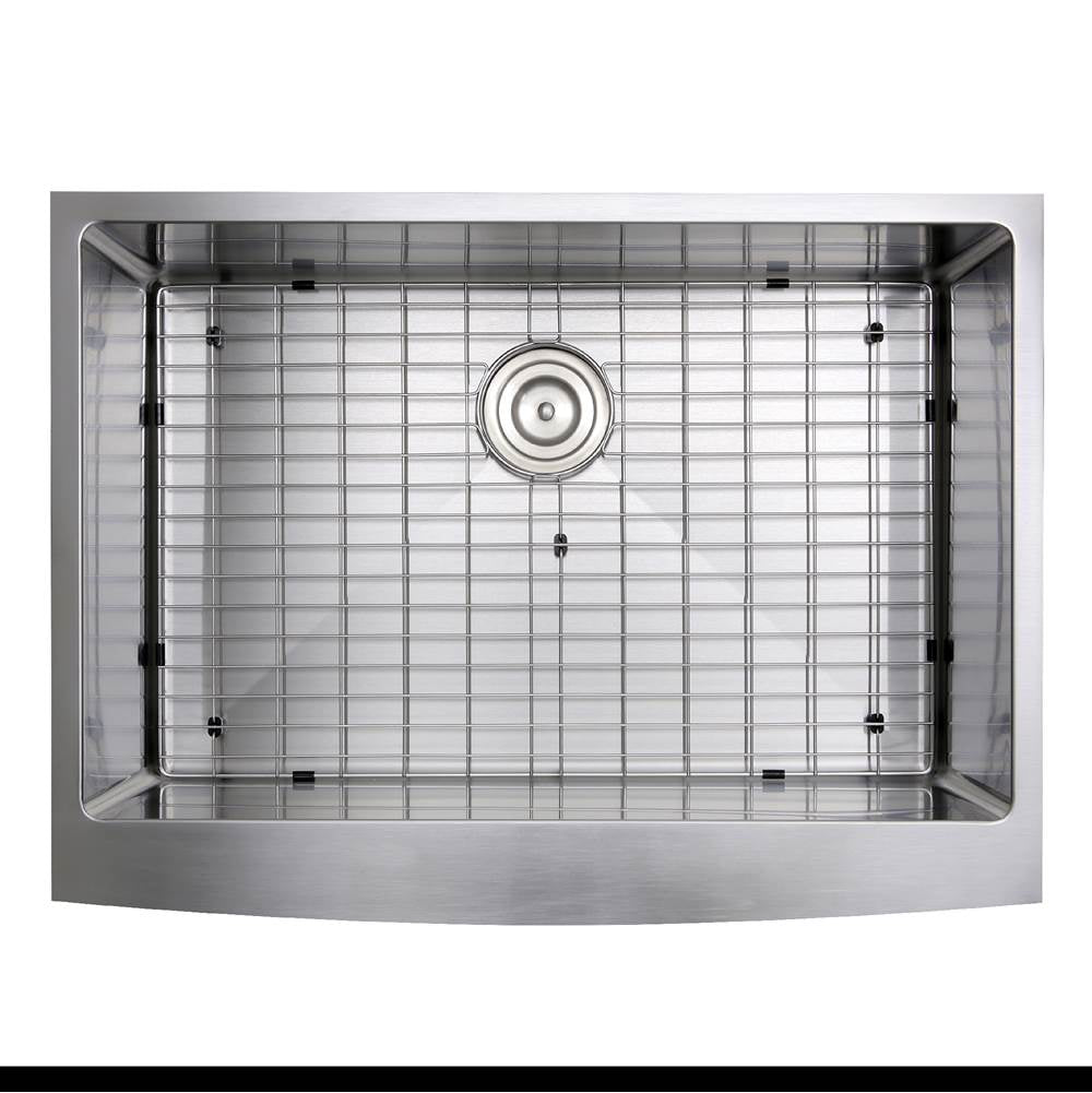 Nantucket Sinks - Apron302010SR-16 - 30 Inch Pro Series Single Bowl Farmhouse Apron Front Stainless Steel Kitchen Sink - Brushed Satin