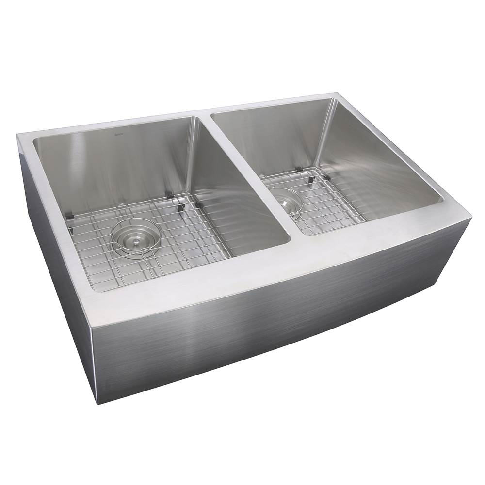 33 Inch Double Bowl Farmhouse Apron Front Stainless Steel Kitchen Sink