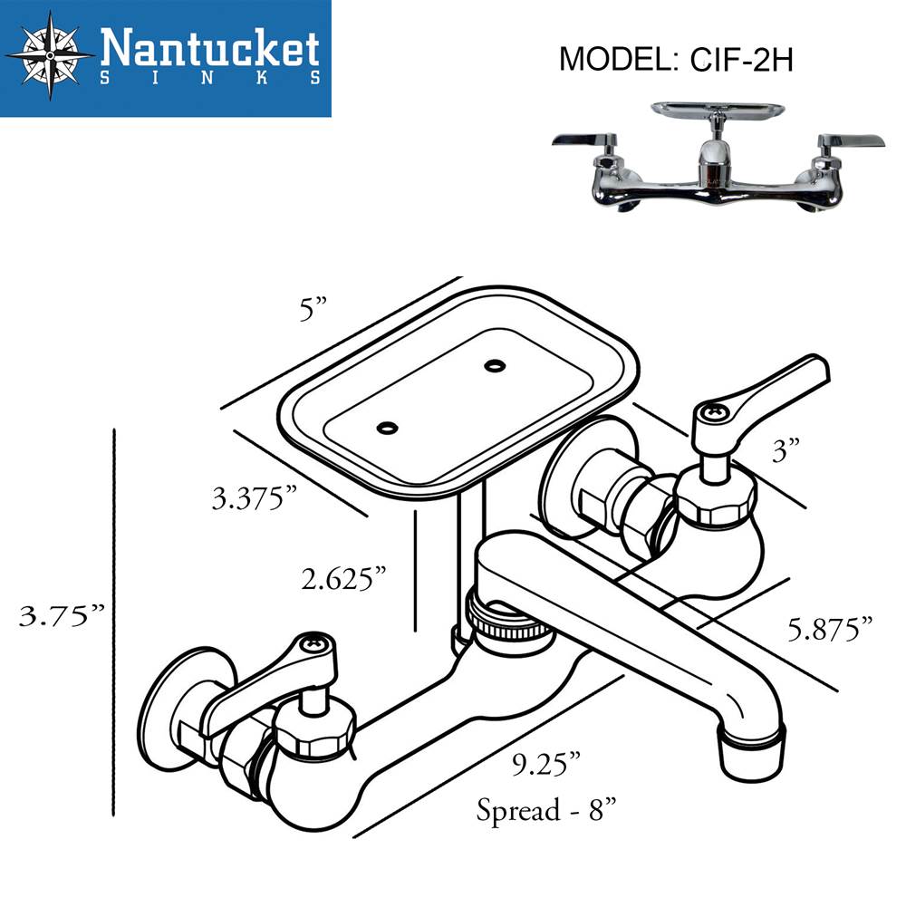 Wall Mount Faucet with Soap Dish