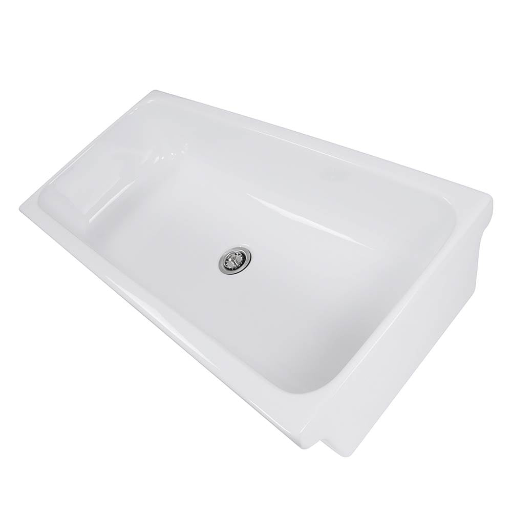 35.5 Inch Rectangular Italian Fireclay Vessel Sink