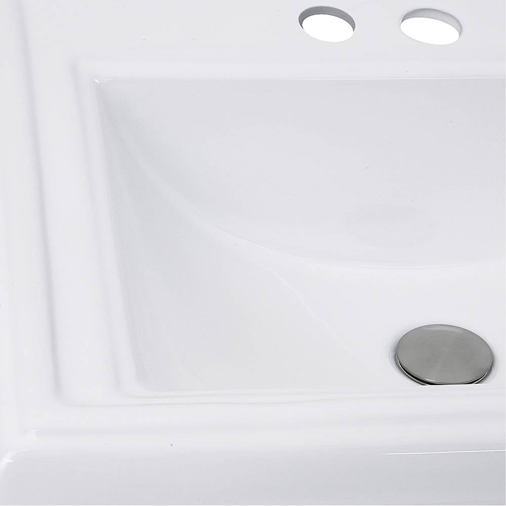 23 Inch Rectangular Drop-In Ceramic Vanity Sink