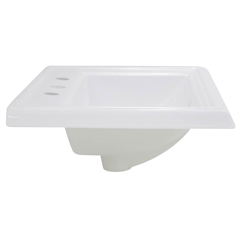 23 Inch Rectangular Drop-In Ceramic Vanity Sink