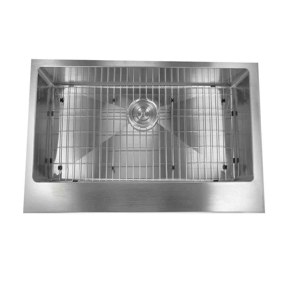 Patented Design Pro Series Single Bowl Undermount Stainless Steel Kitchen Sink with 9 Inch Apron Front
