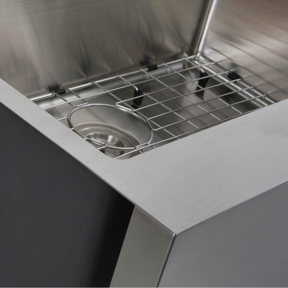 Patented Design Pro Series Single Bowl Undermount Stainless Steel Kitchen Sink with 9 Inch Apron Front