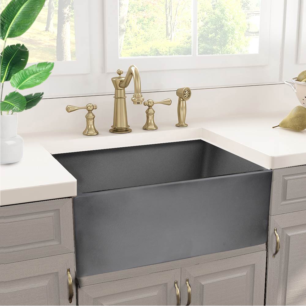 24-Inch Farmhouse Fireclay Sink CONCRETE