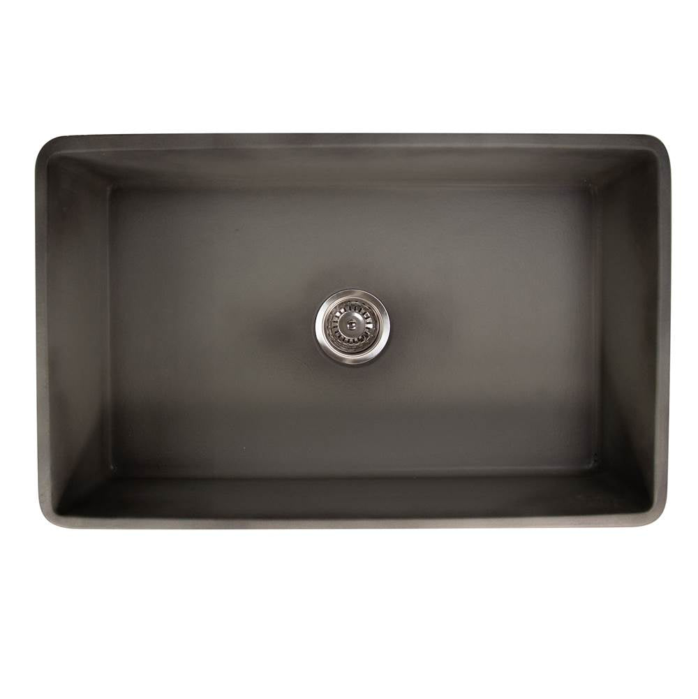 30-Inch Farmhouse Fireclay Sink with Concrete Finish