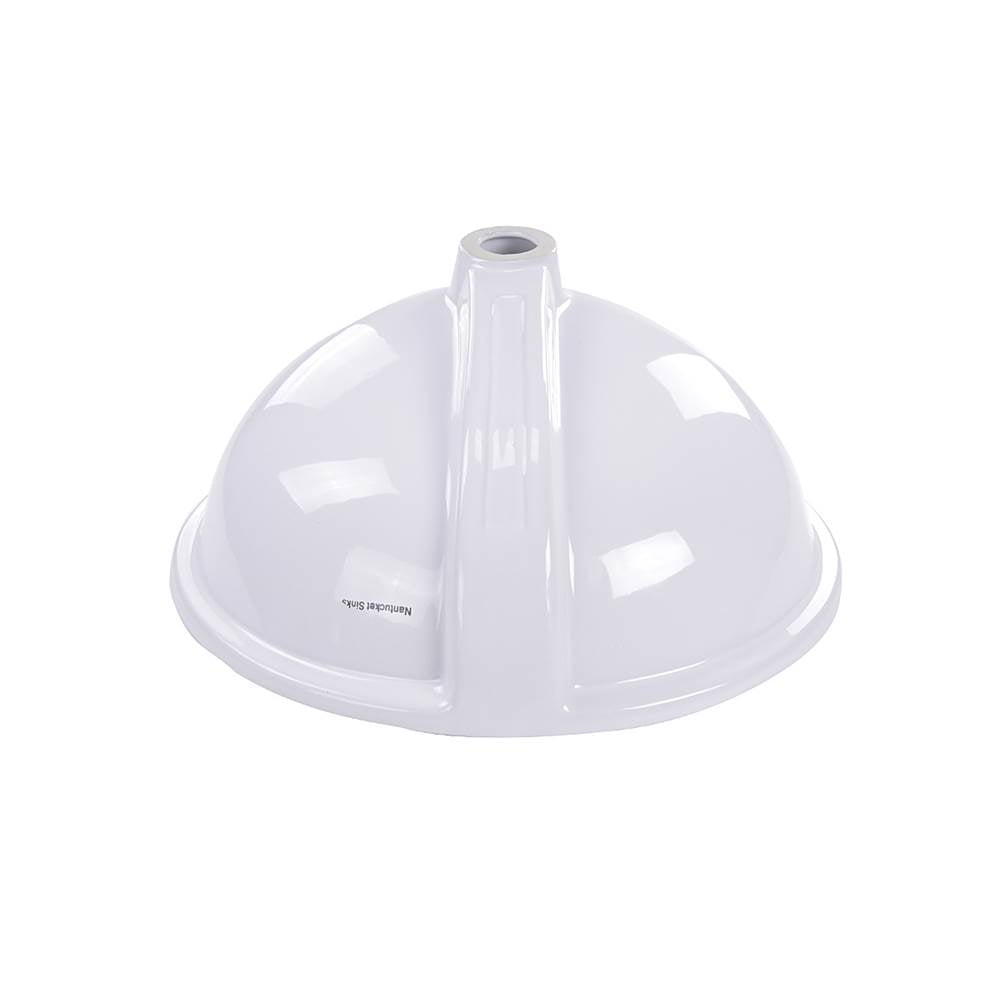 15 Inch x 12 Inch Glazed Bottom Undermount Oval Ceramic Sink In White