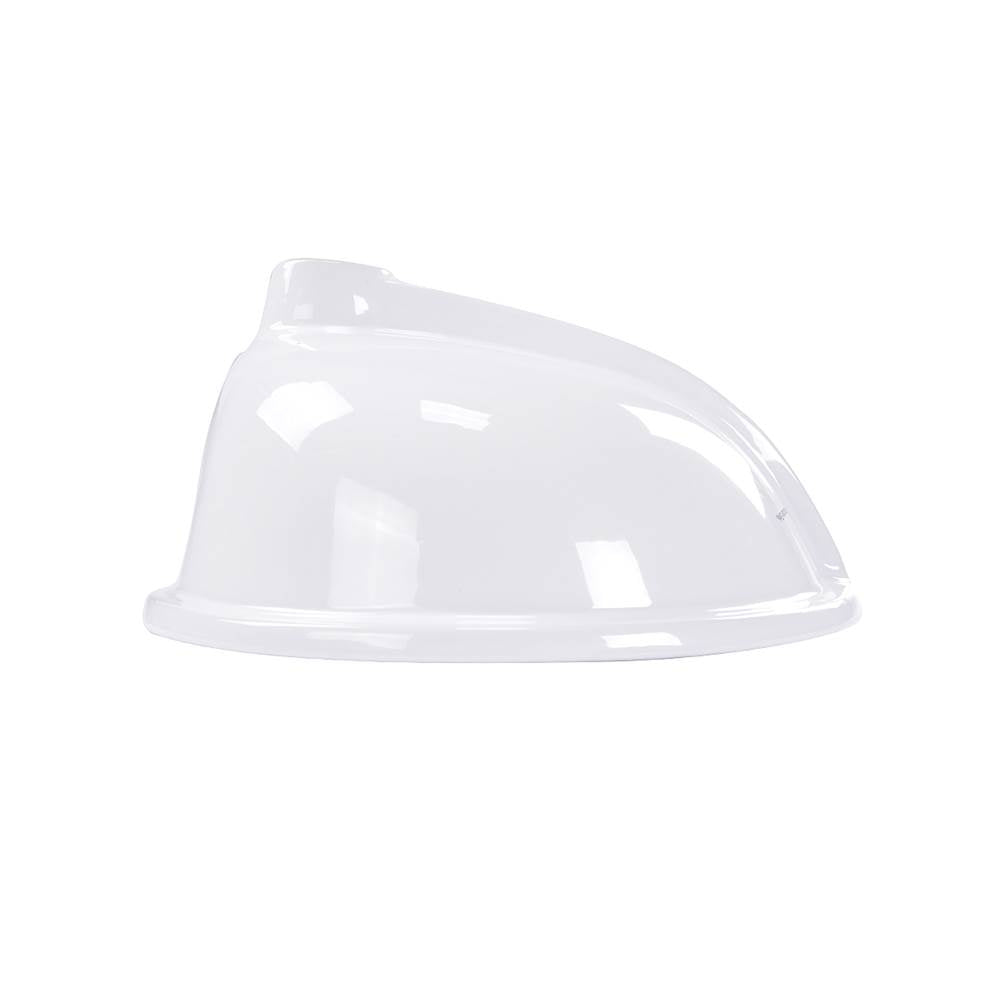 15 Inch x 12 Inch Glazed Bottom Undermount Oval Ceramic Sink In White