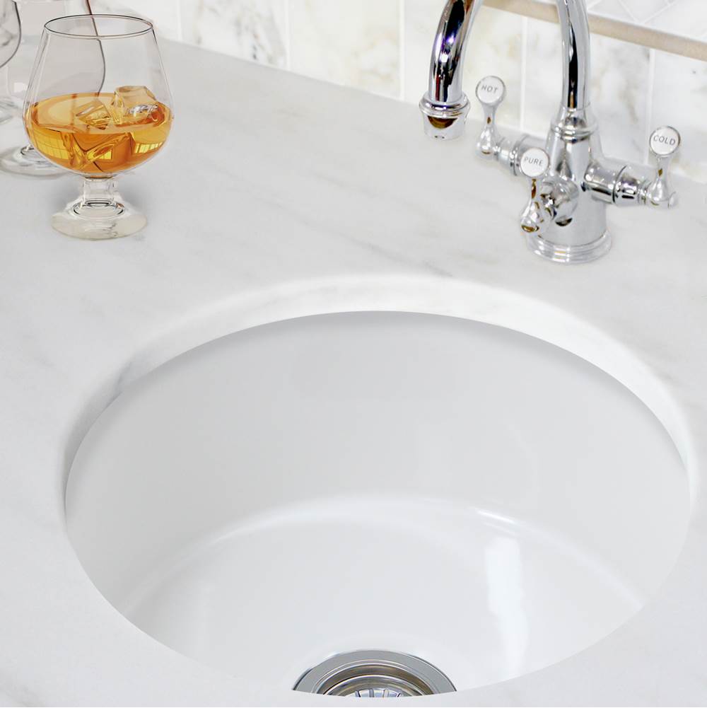 18 inch Fireclay Round Bar-Prep Sink