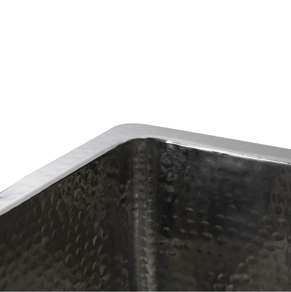23 Inch Hammered Stainless Steel Rectangle Kitchen/Laundry Sink 12''
