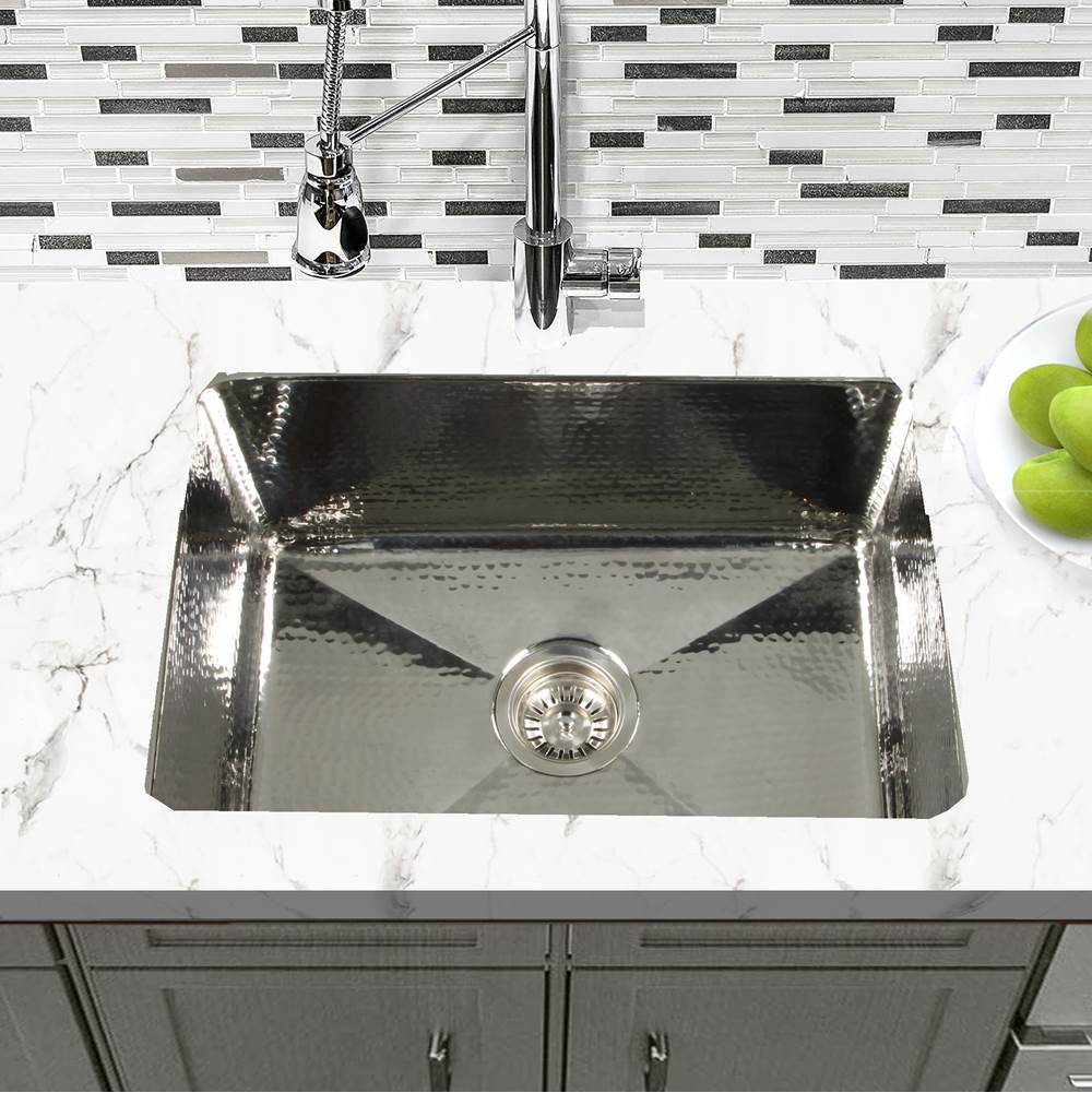 23 Inch Hammered Stainless Steel Rectangle Kitchen/Laundry Sink 9''