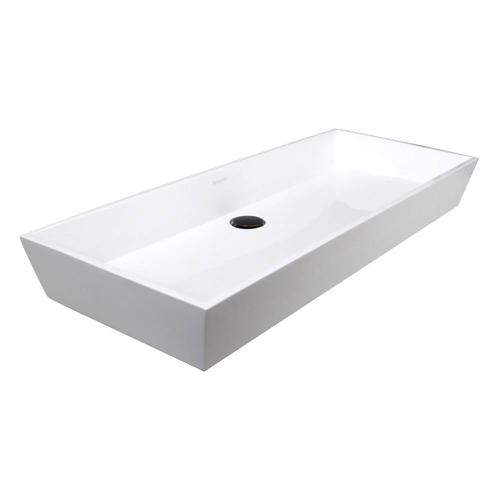 Rectangle White Glacierstone Sink