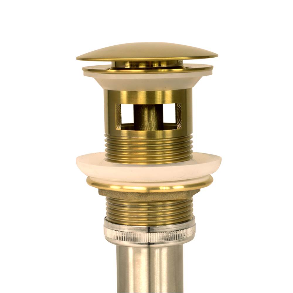 Brushed Gold Finish Umbrella Drain With Overflow