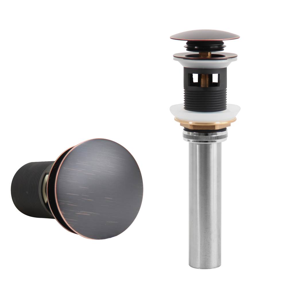 Nantucket Sinks - Oil Rubbed Bronze Finish Umbrella Drain With Overflow - Oil Rubbed Bronze Oil Rubbed Bronze
