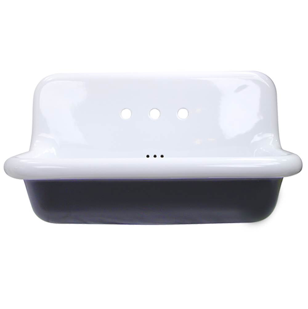 Nantucket Sinks - Fireclay Utility Sink in green/white - Green,White