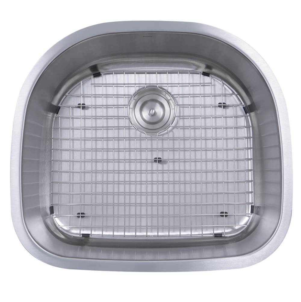 Nantucket Sinks - Sconset 23-Inch D-Bowl Undermount Stainless Steel Kitchen Sink, 16 Gauge - Brushed Satin