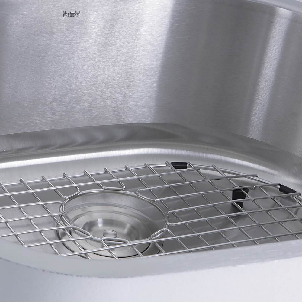 Sconset 23-Inch D-Bowl Undermount Stainless Steel Kitchen Sink, 16 Gauge