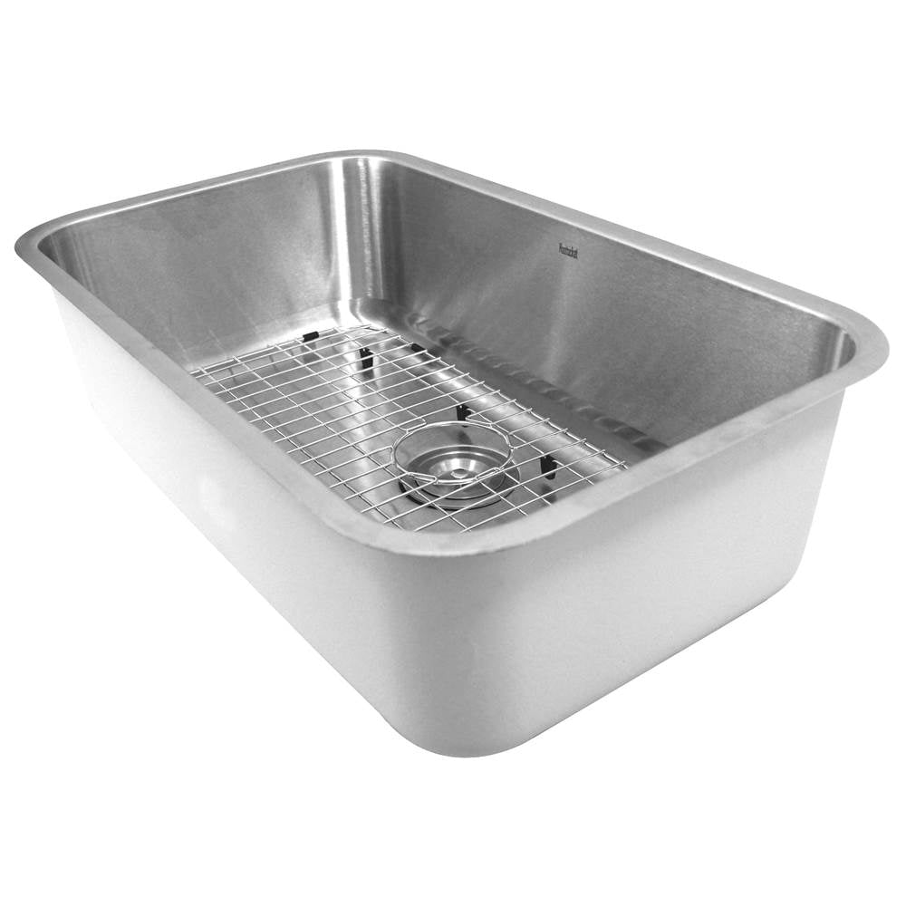 30 Inch Large Rectangle Single Bowl Undermount Stainless Steel Kitchen Sink, 9 Inches Deep