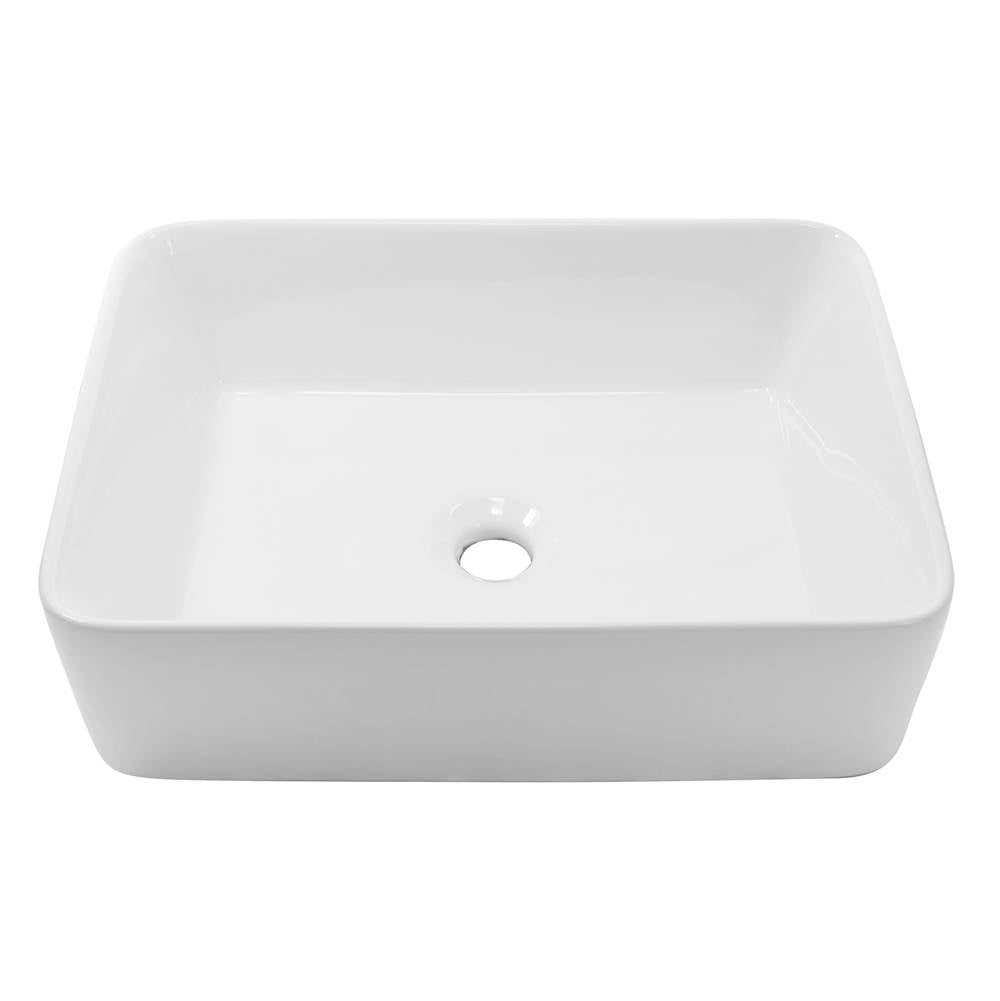Rectangle White Vessel Sink