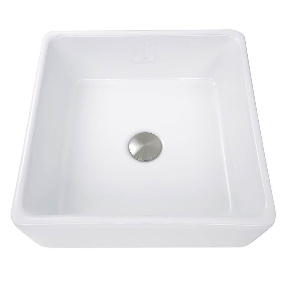 Square White Vessel Sink