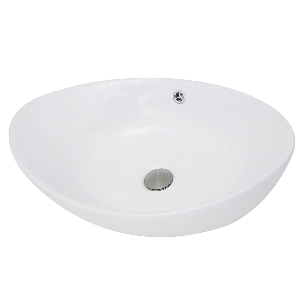 Oblong White Vessel Sink