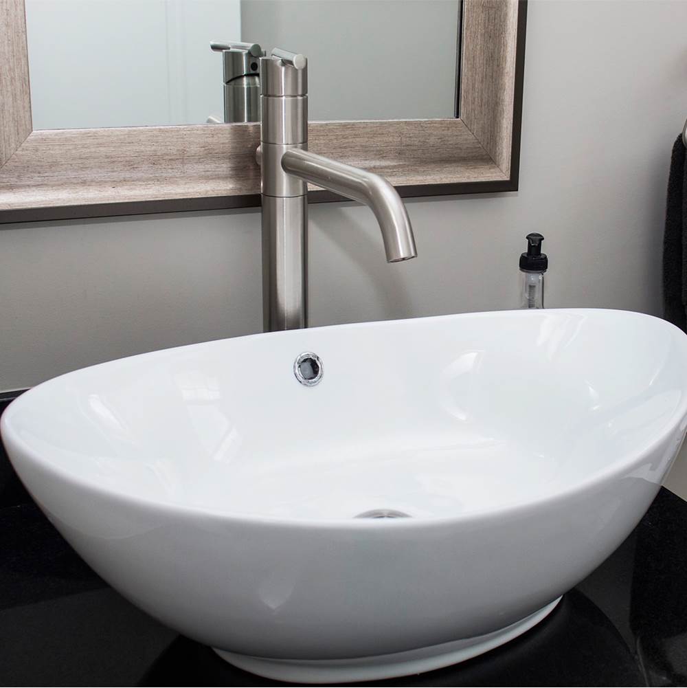 Oblong White Vessel Sink