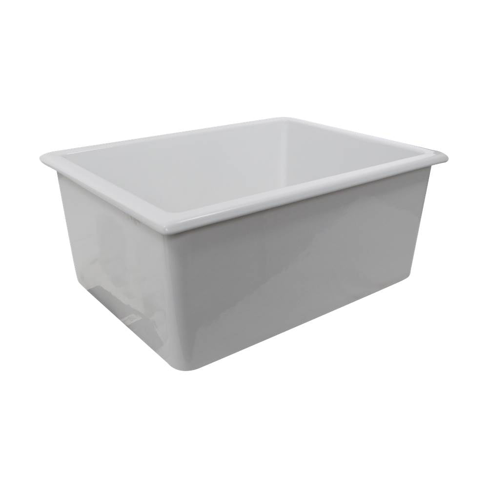 Orleans Collection Italian Fireclay 24-inch Fireclay Undermount / Topmount Sink