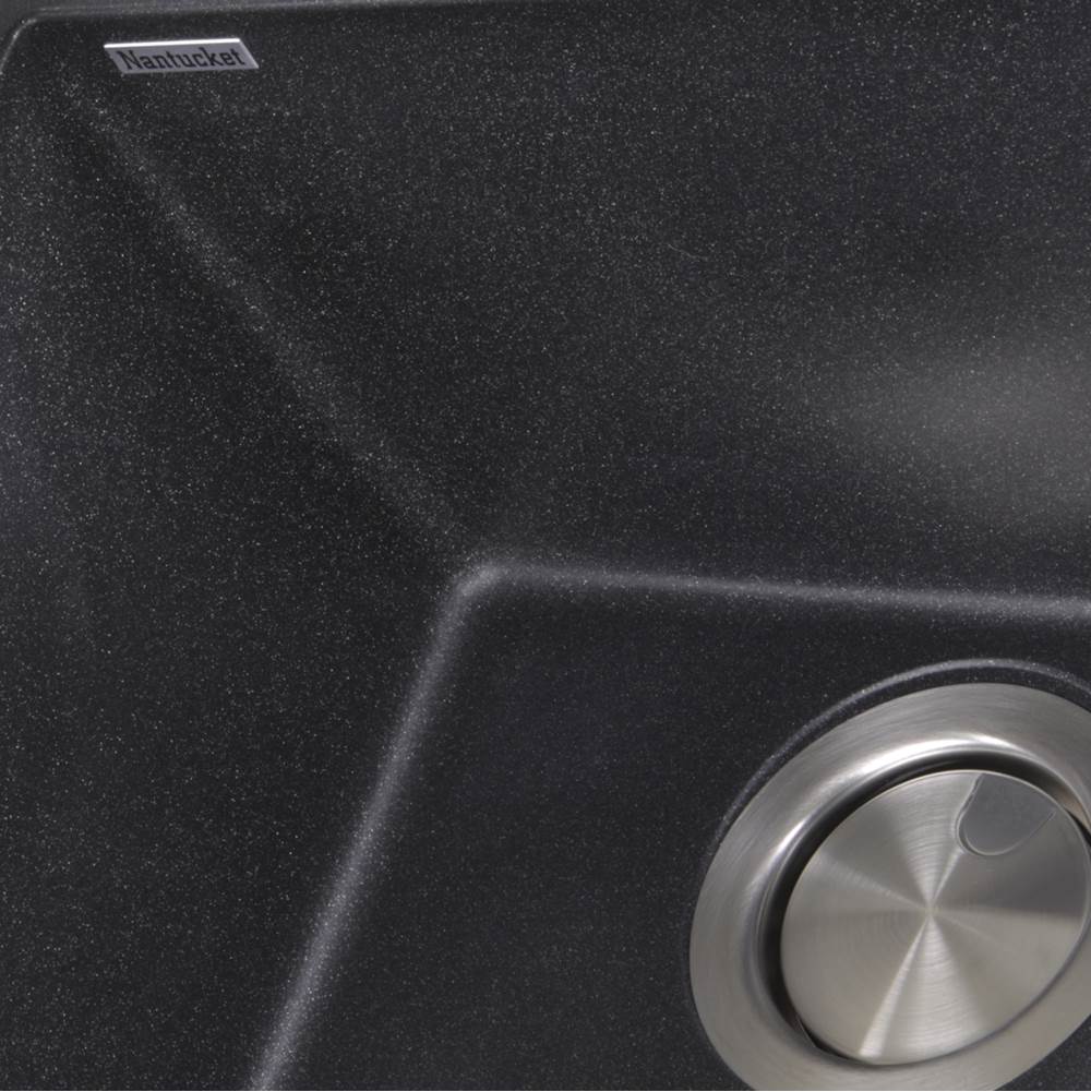 17'' Single Bowl Undermount Granite Composite Bar-Prep Sink Black