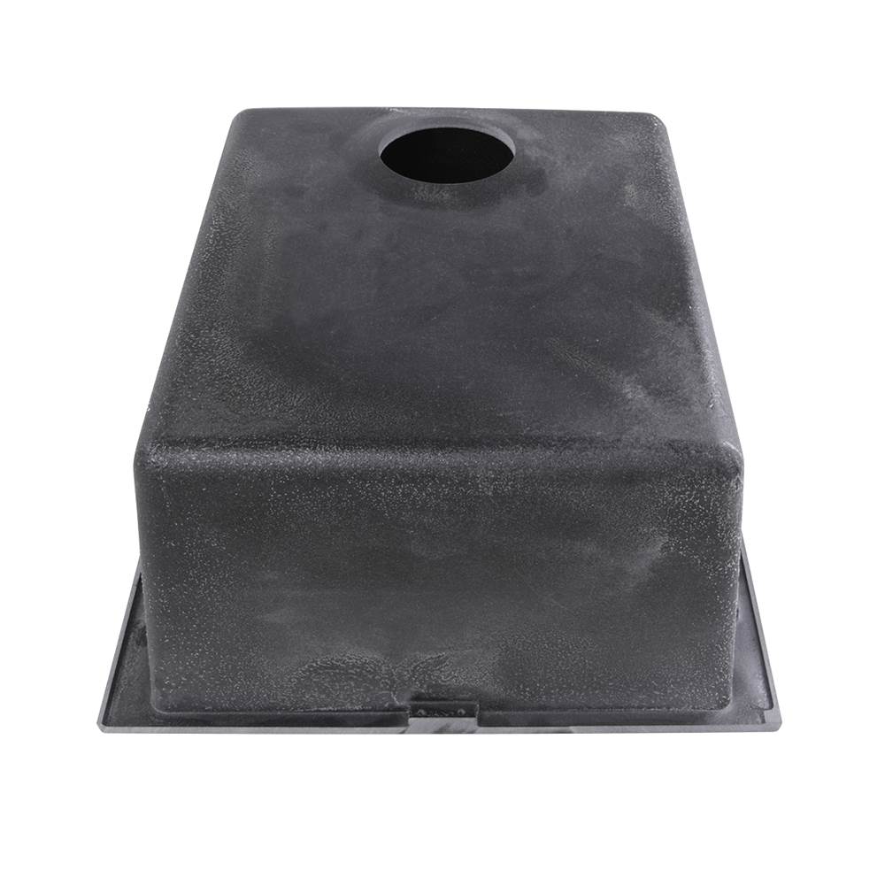 17'' Single Bowl Undermount Granite Composite Bar-Prep Sink Black