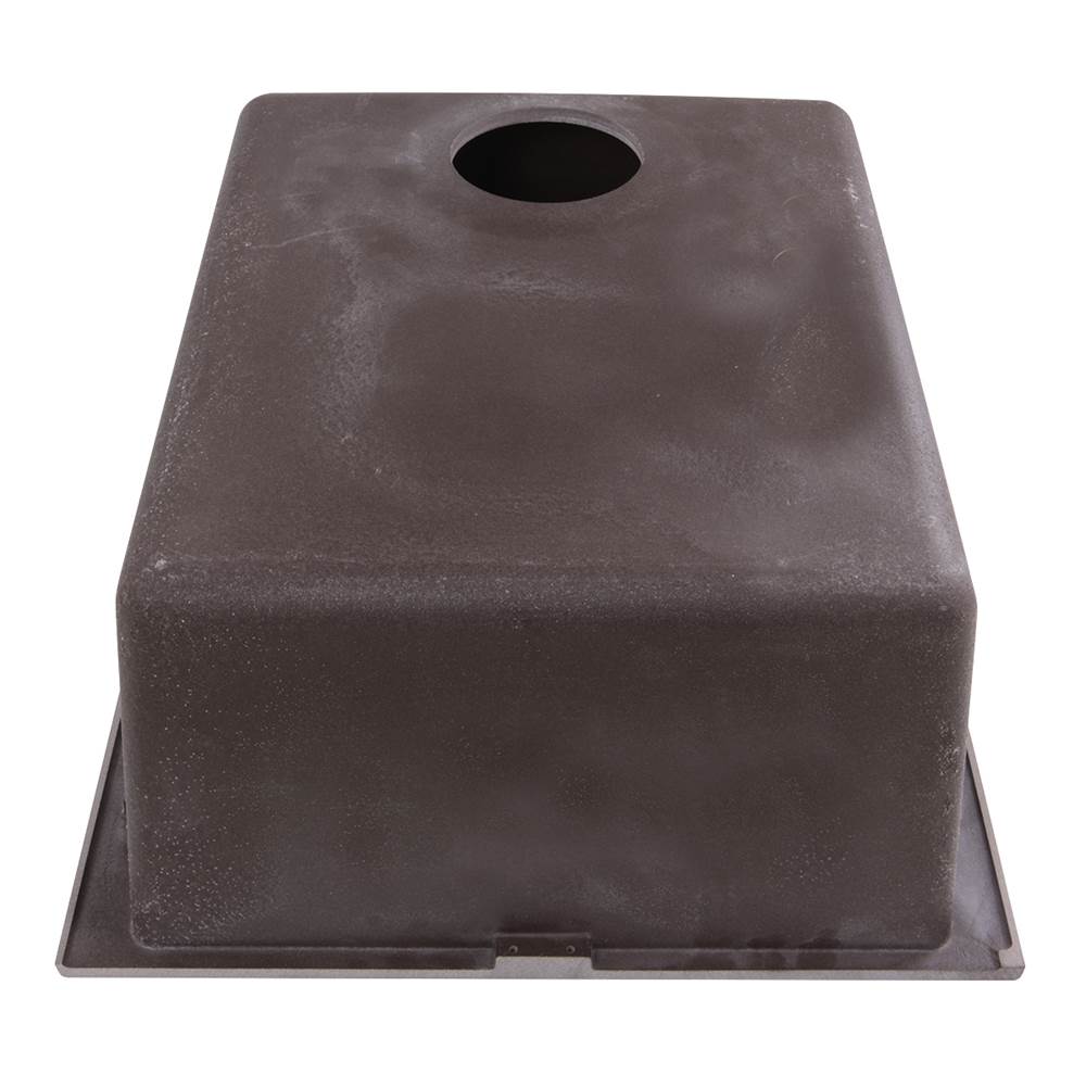17'' Single Bowl Undermount Granite Composite Bar-Prep Sink Black