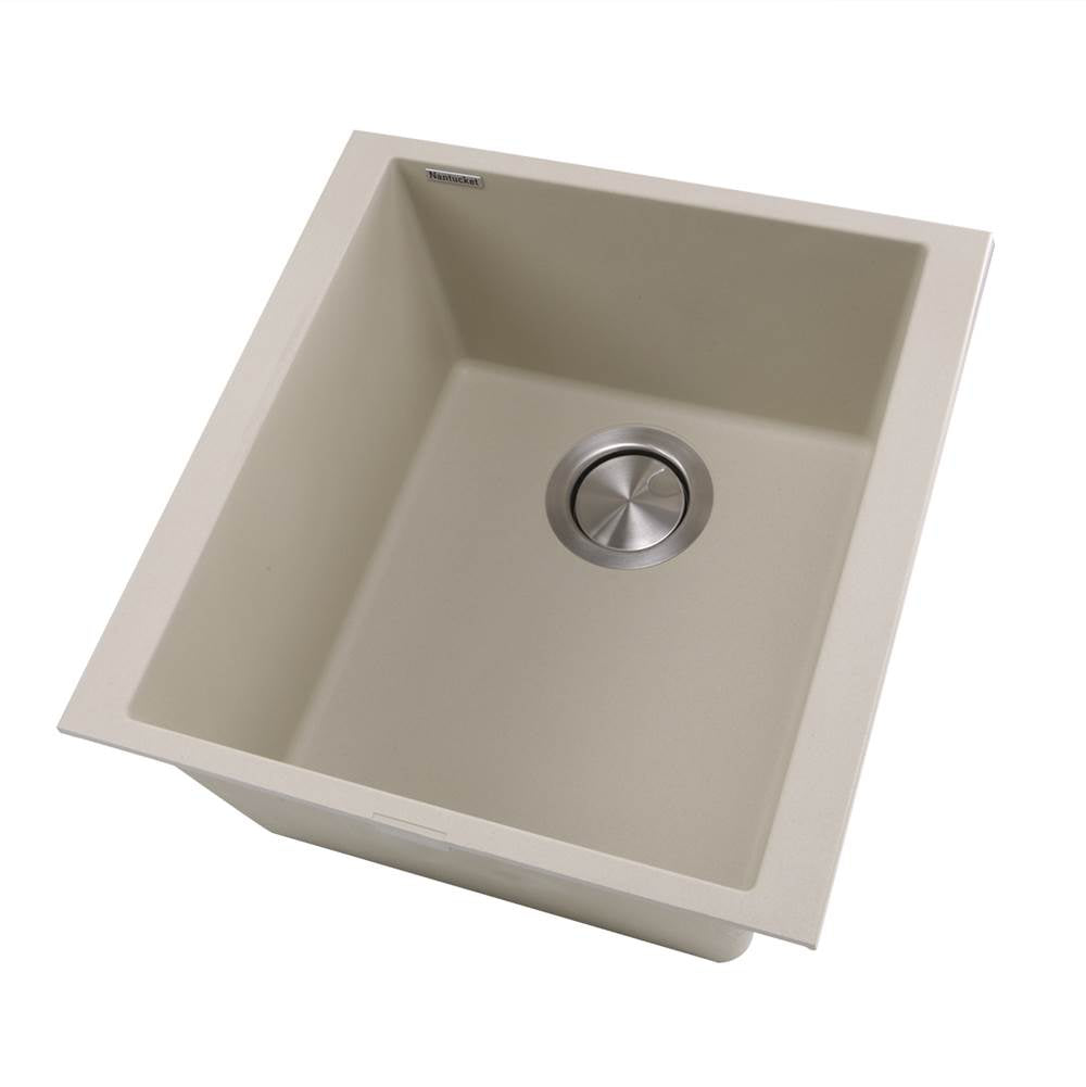 17'' Single Bowl Undermount Granite Composite Bar-Prep Sink Black