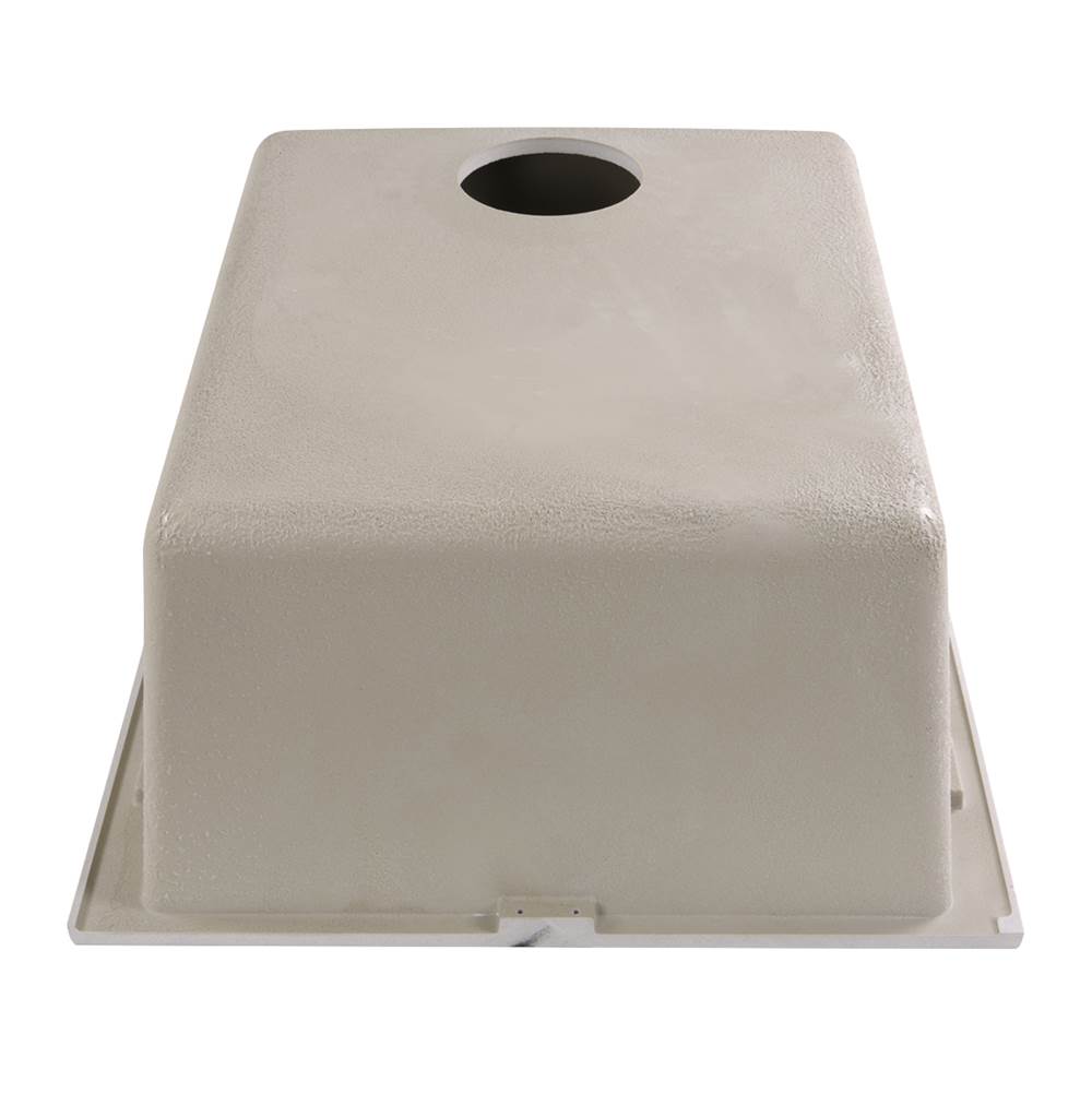 17'' Single Bowl Undermount Granite Composite Bar-Prep Sink Black