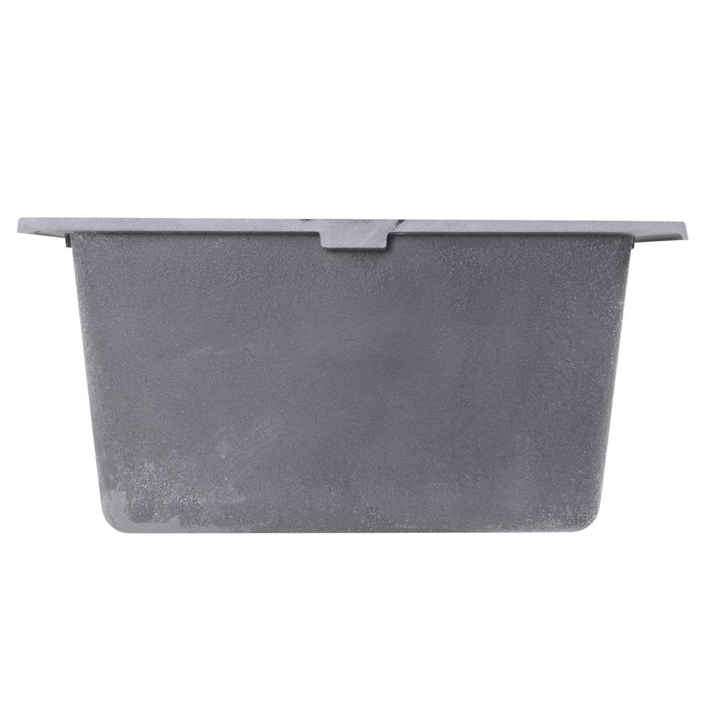 17'' Single Bowl Undermount Granite Composite Bar-Prep Sink Black