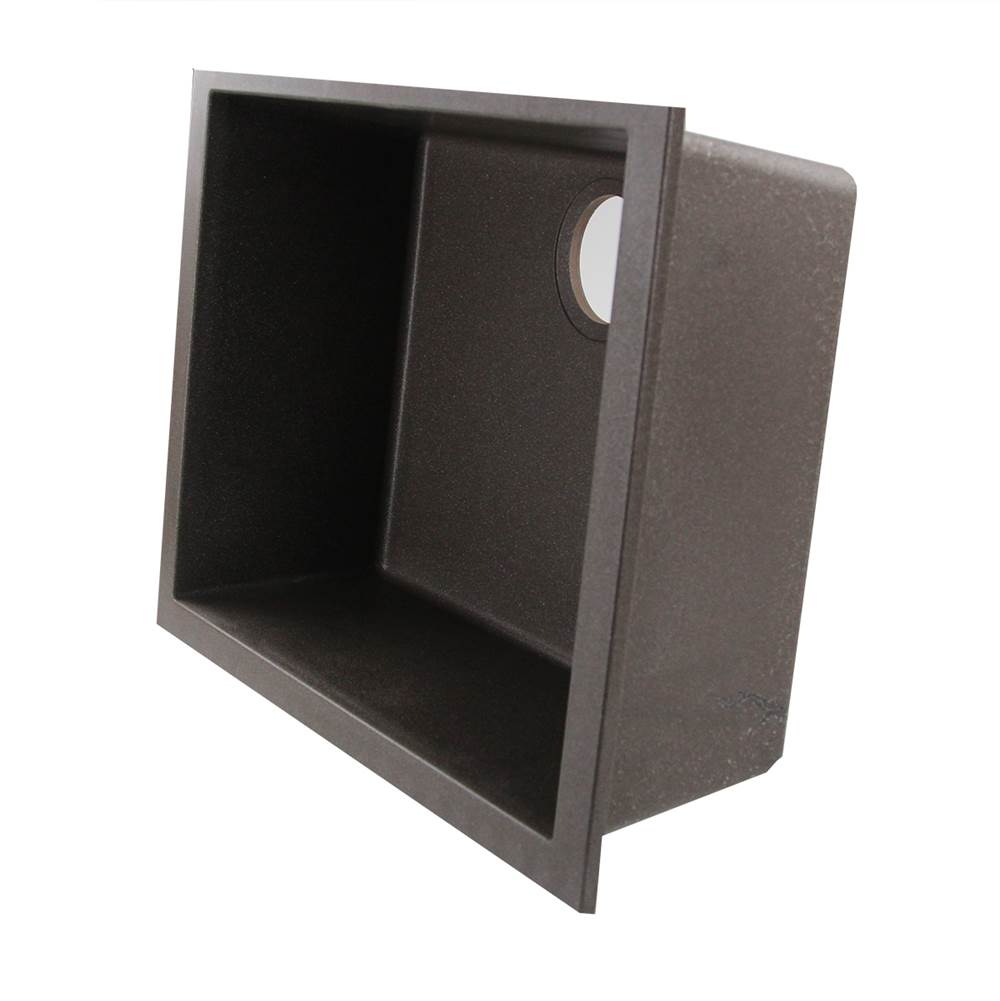 Small Single Bowl Undermount Granite Composite Black