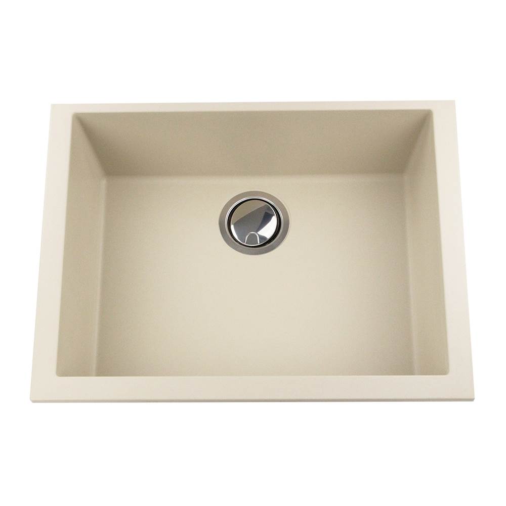 Nantucket Sinks - Small Single Bowl Undermount Granite Composite Sand - Matte Sand
