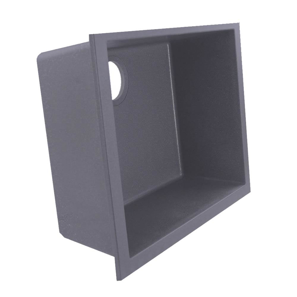 Small Single Bowl Undermount Granite Composite Black