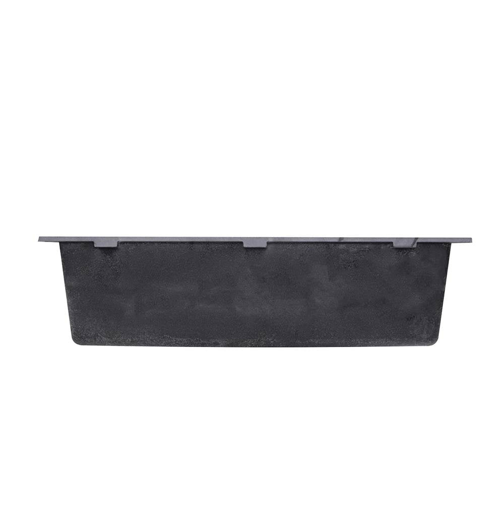 Large Single Bowl Undermount Granite Composite Black