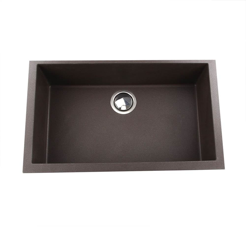 Nantucket Sinks - Large Single Bowl Undermount Granite Composite Brown - Matte Brown
