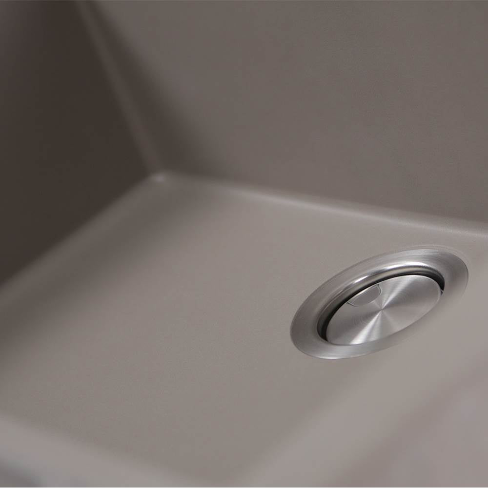 Large Single Bowl Undermount Granite Composite Black