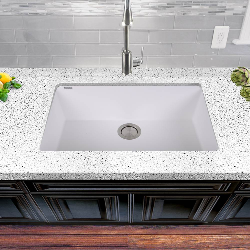 Large Single Bowl Undermount Granite Composite Black