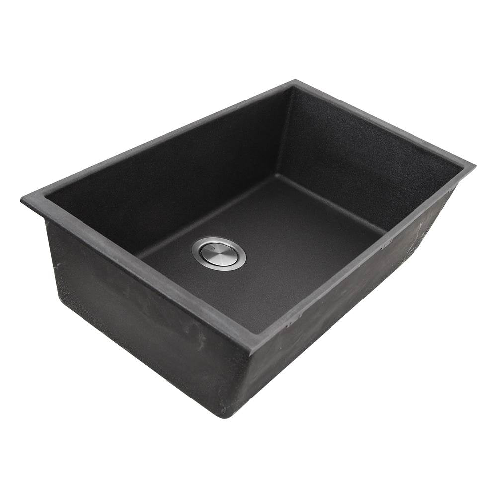 33-inch Undermount Granite Composite Sink in Black