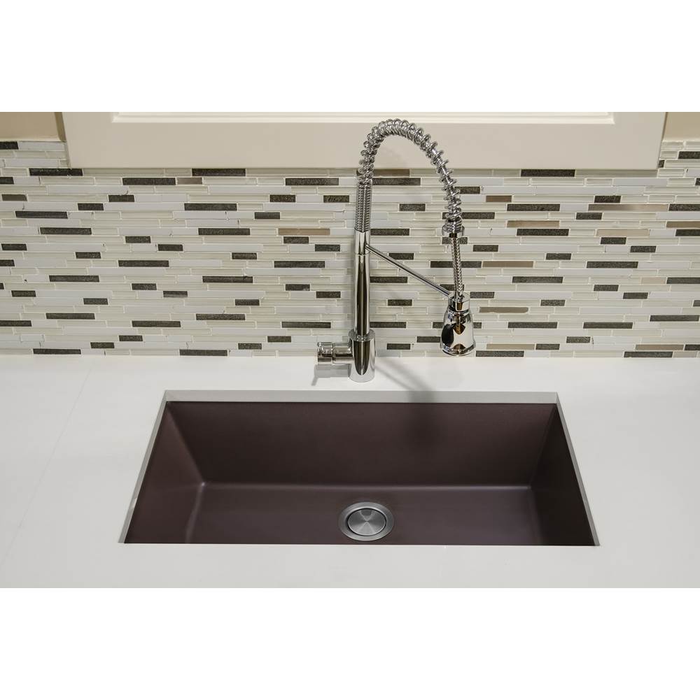 33-inch Undermount Granite Composite Sink in Black