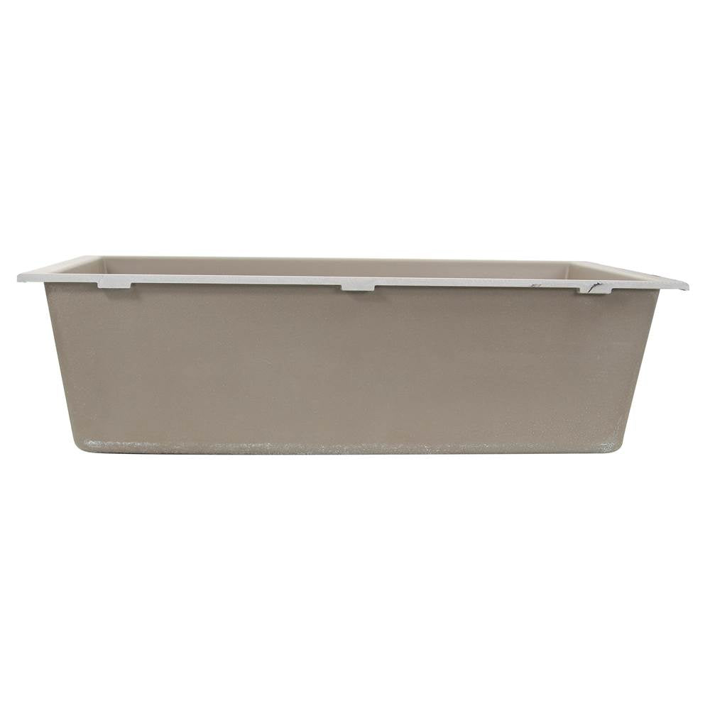 33-inch Undermount Granite Composite Sink in Black