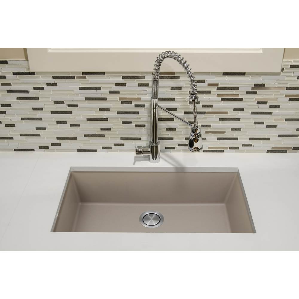 33-inch Undermount Granite Composite Sink in Black
