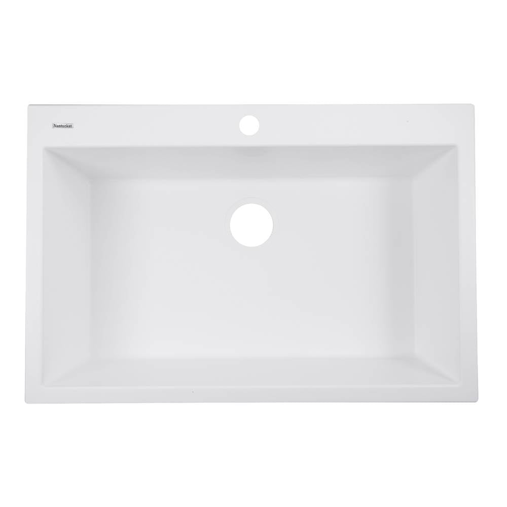 33-inch Dual-mount Granite Composite Sink in Black