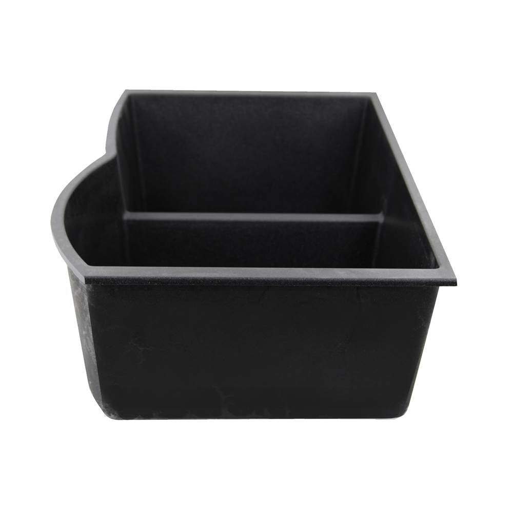 60/40 Double Bowl Undermount Granite Composite Black